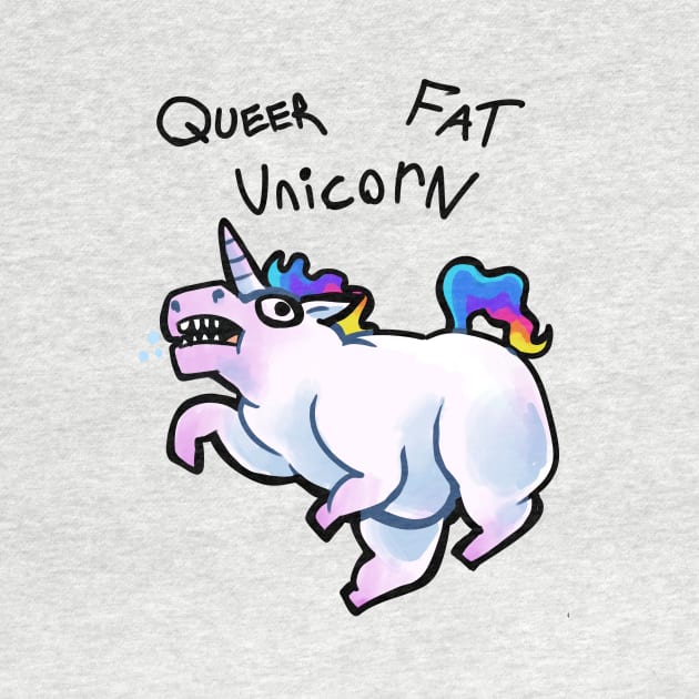 Queer fat unicorn by Jugglingdino